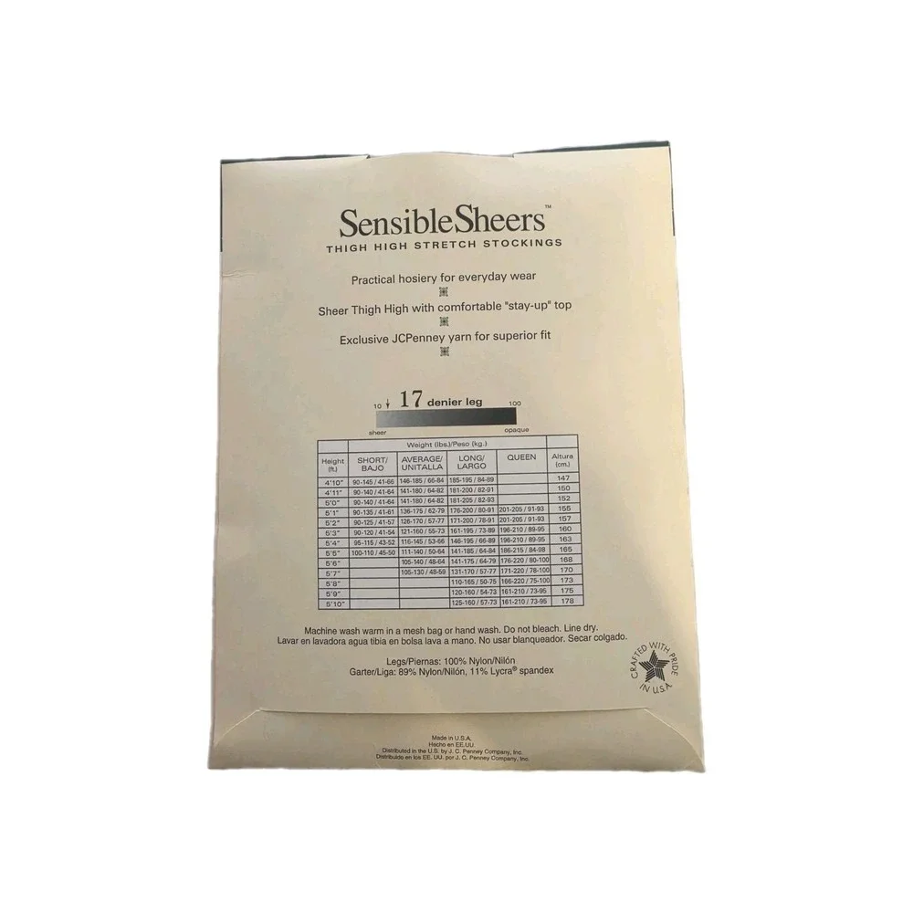 Worthington‎ Sensible Sheers Stretch Thigh High Stockings Off Blk Short